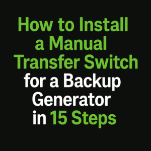 generator transfer switch installation